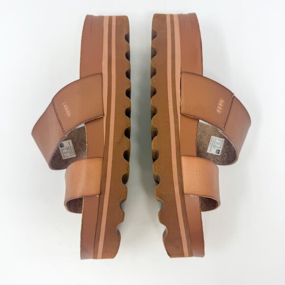 Reef Cushion Vista Hi Sandals Women's 7 Natural Platform Slides Cork Footbed - Picture 8 of 10